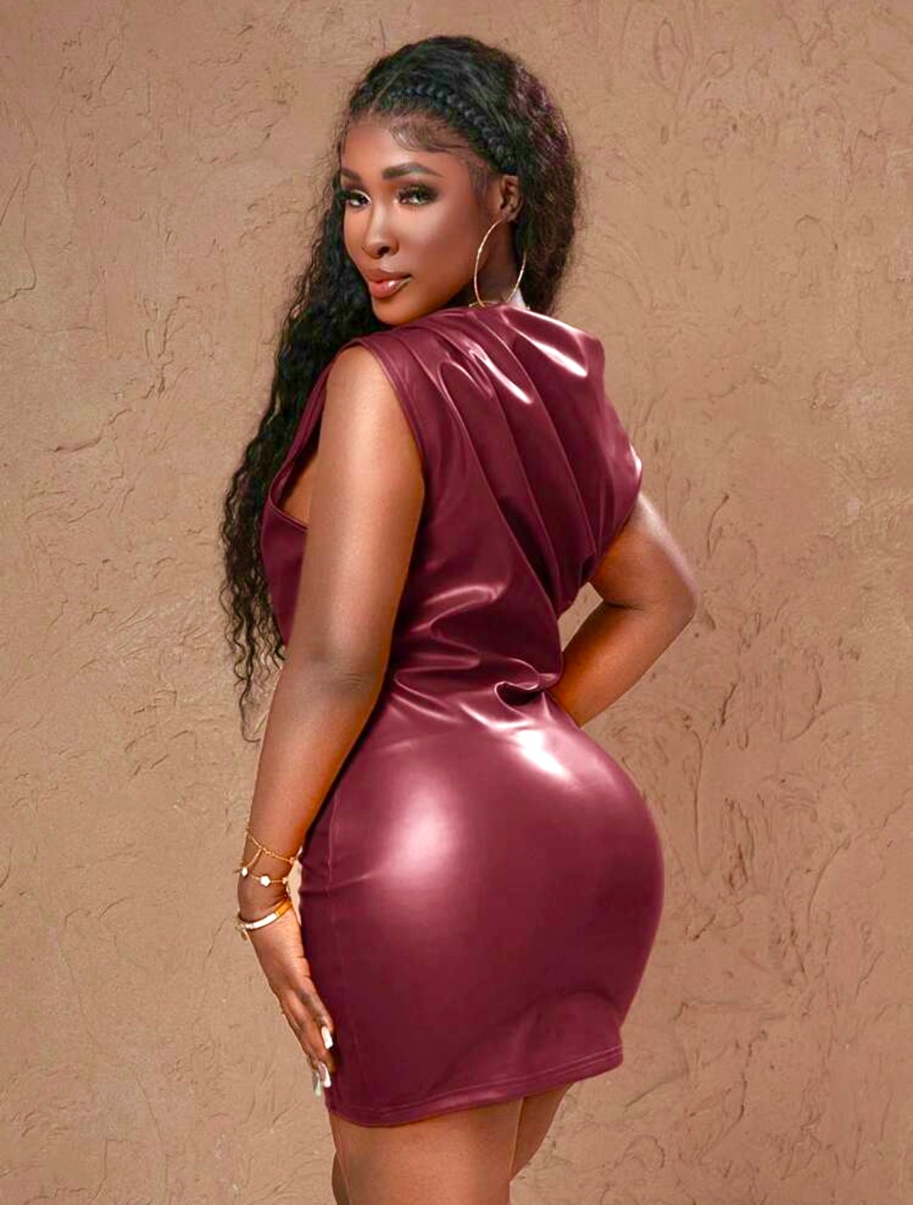 Wine & Dine Leather Dress