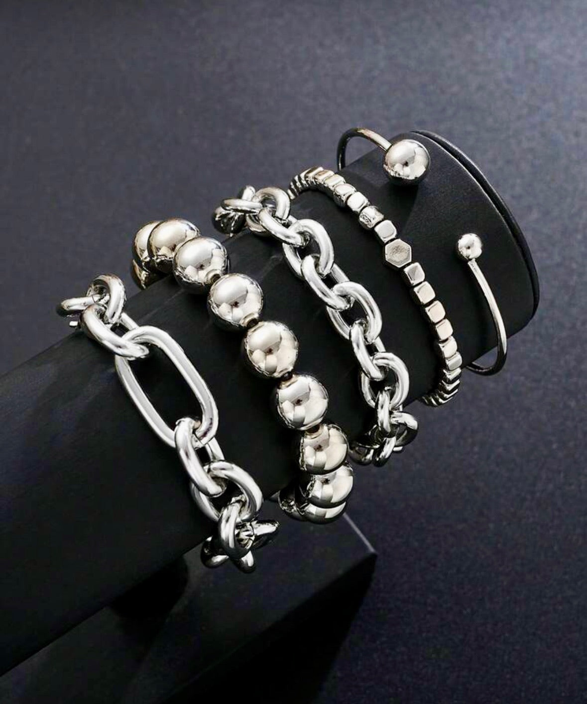 Chunky Stacked Bracelets