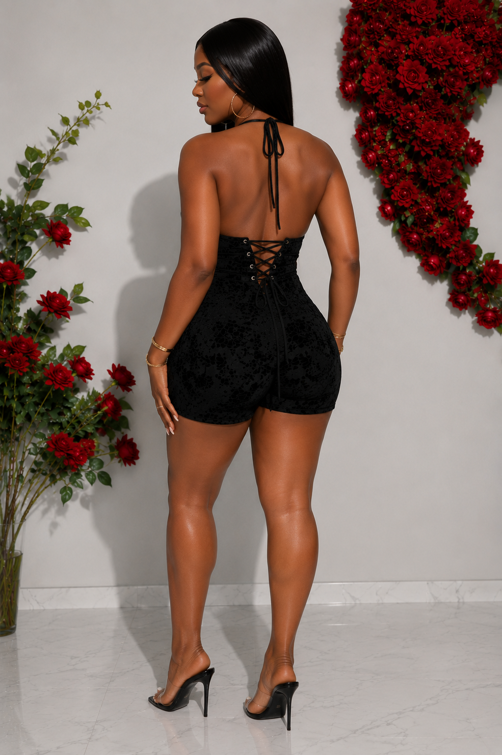 Black Dahlia Romper