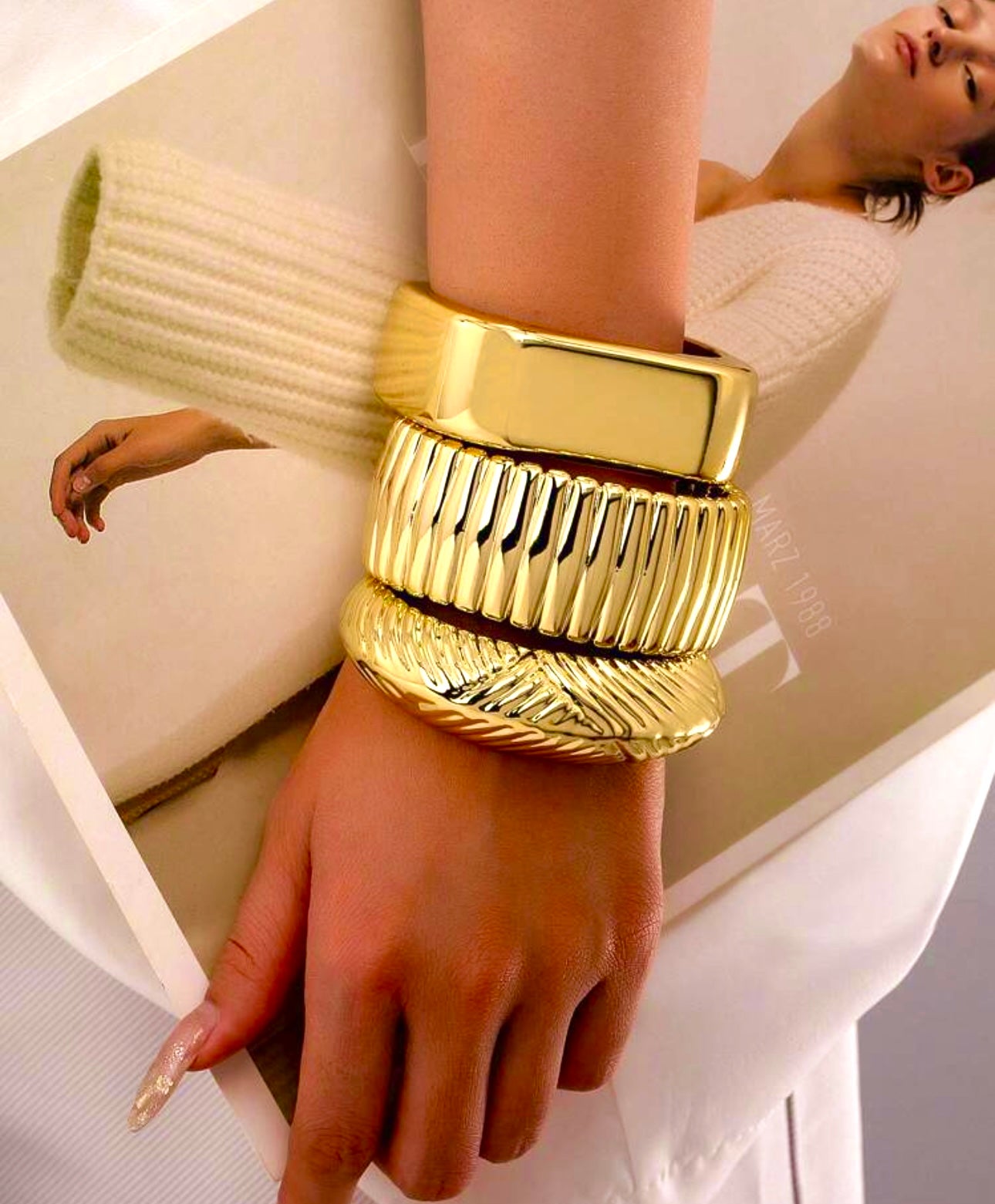 Golden Trio Bangle Set