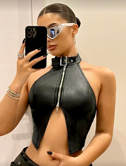 Muse Leather Top