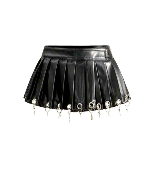Noir Vixen Leather Skirt