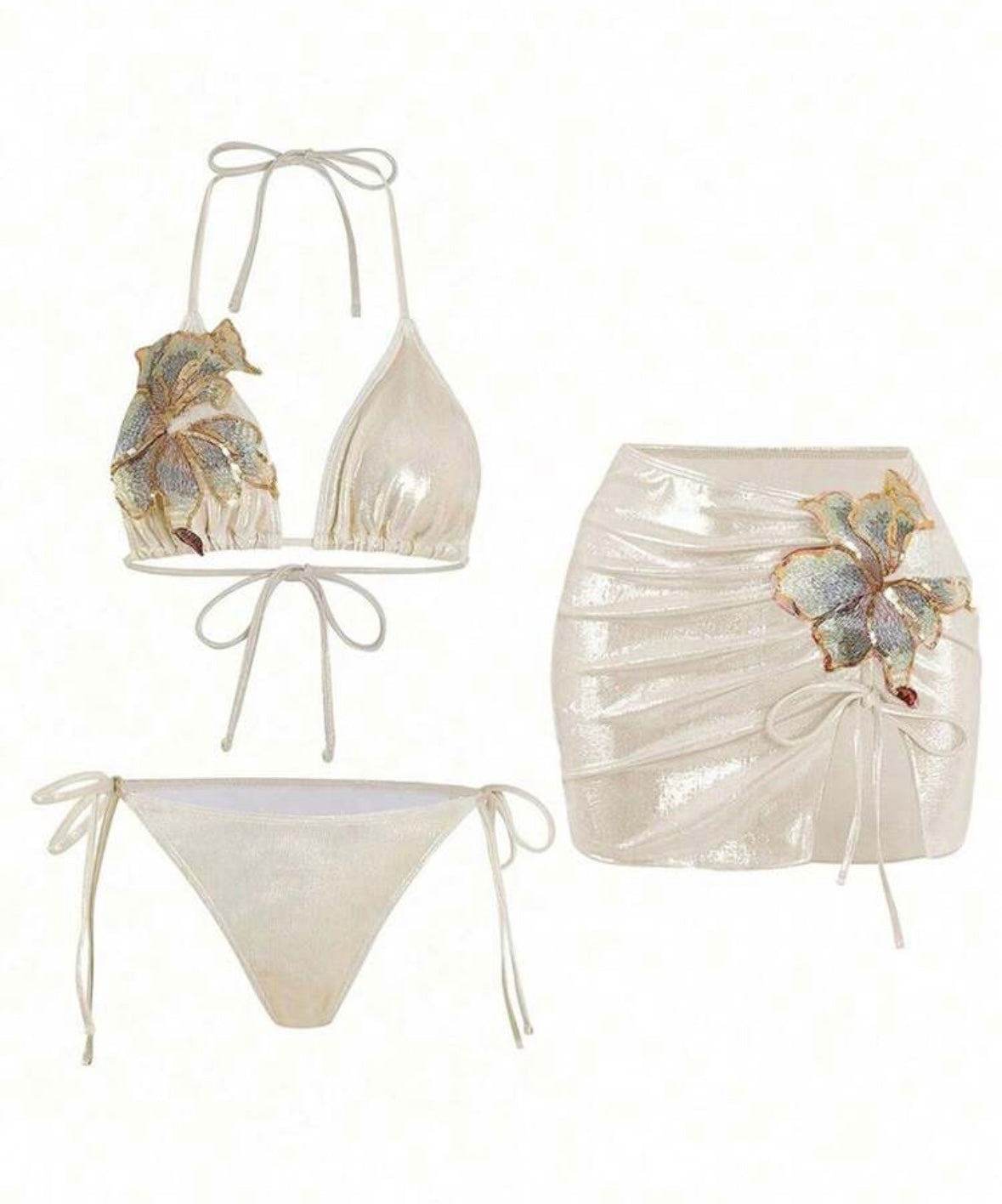 Honolulu Metallic Bikini Set