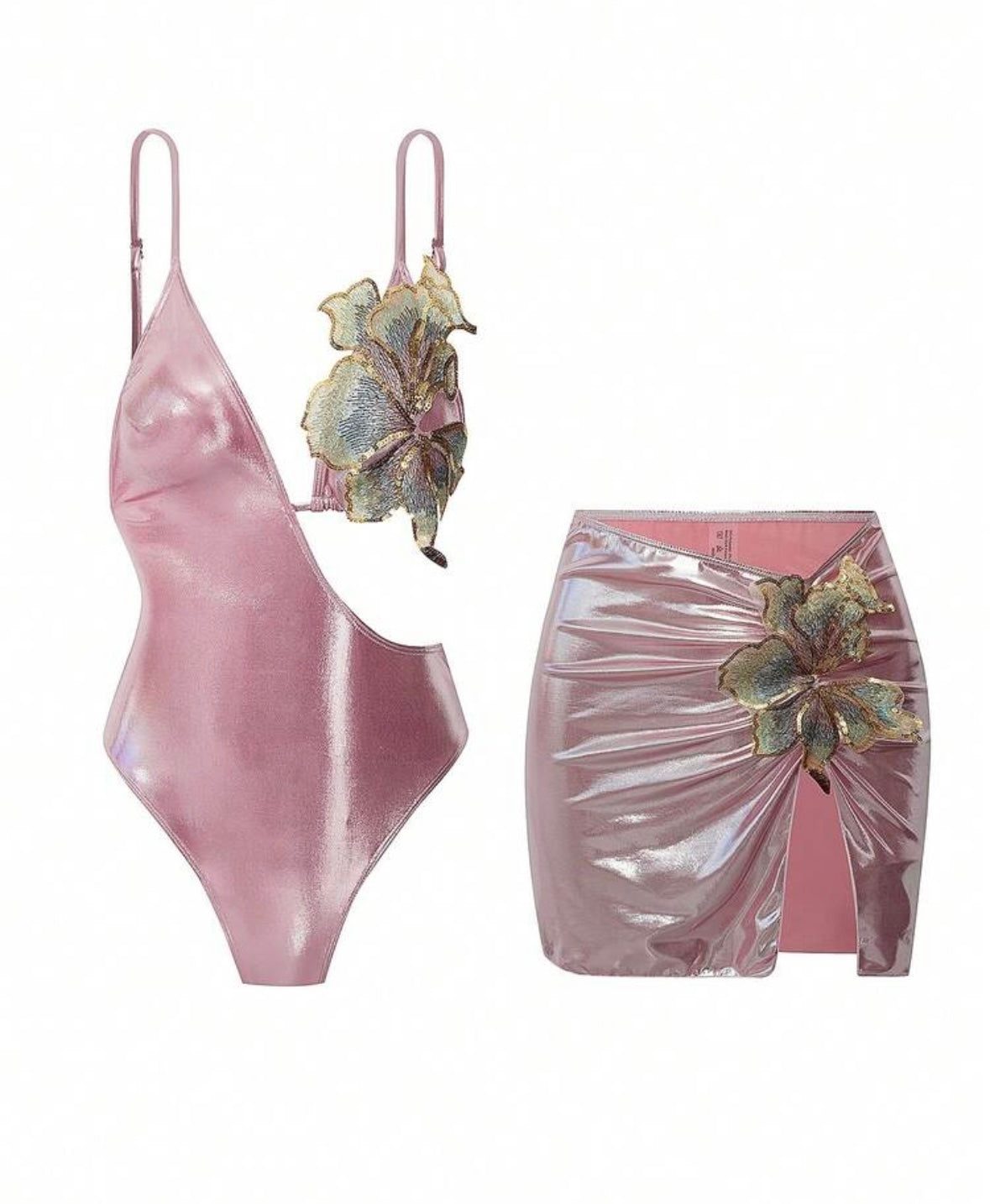 Honolulu Metallic Monokini Set
