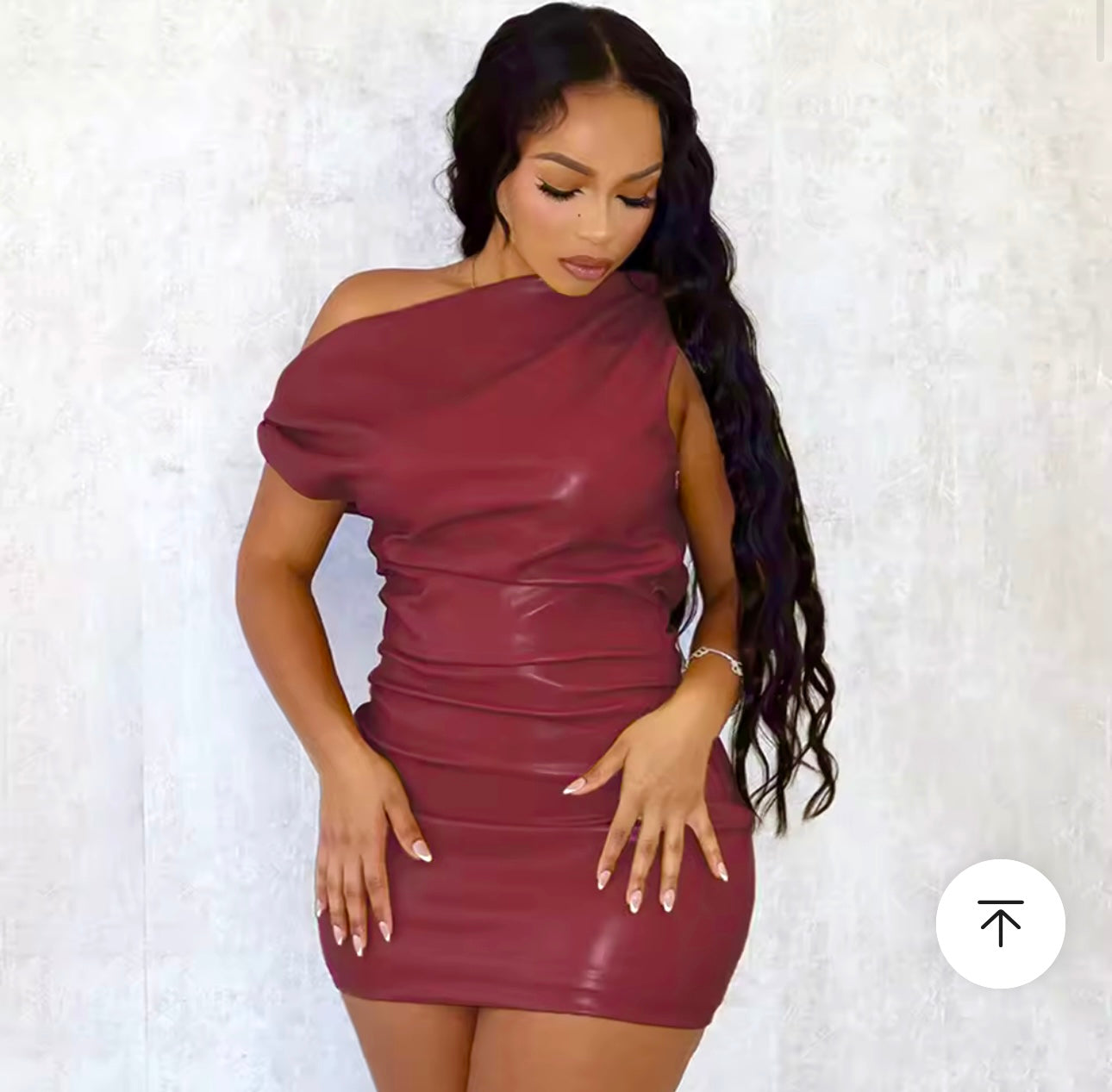 Wine & Dine Leather Dress