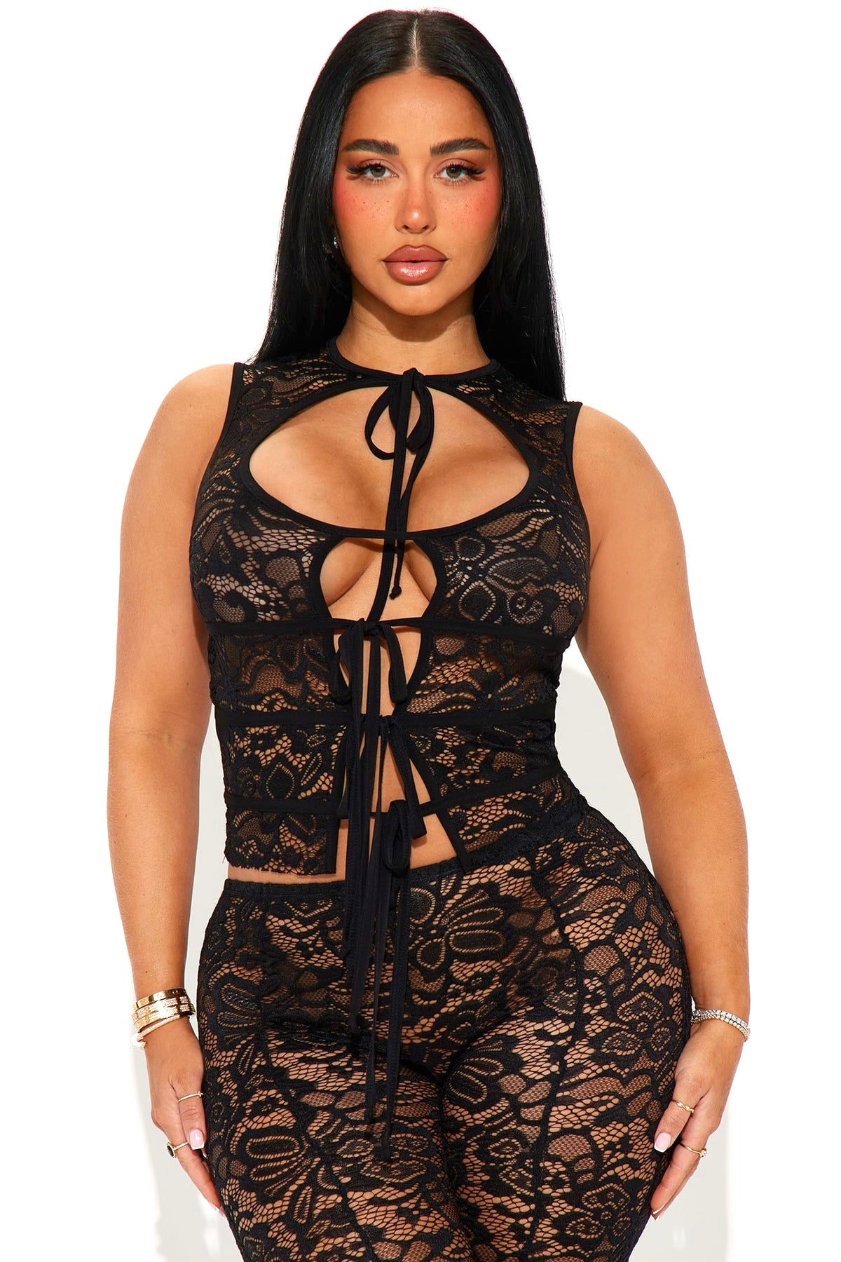 Love Aura Lace Capri Set