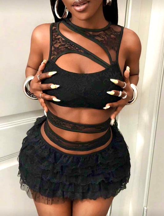 Midnight Muse Lace Top