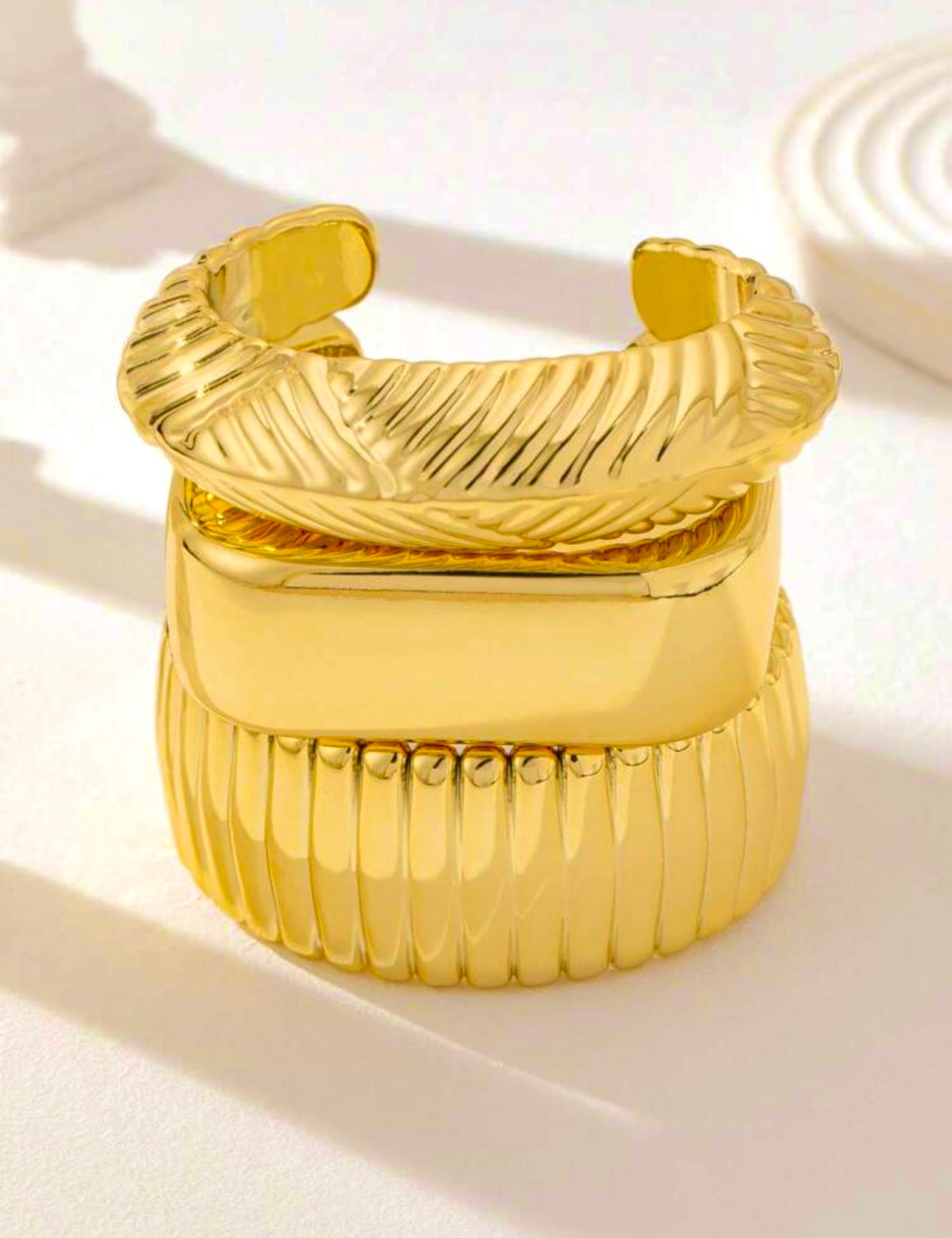 Golden Trio Bangle Set