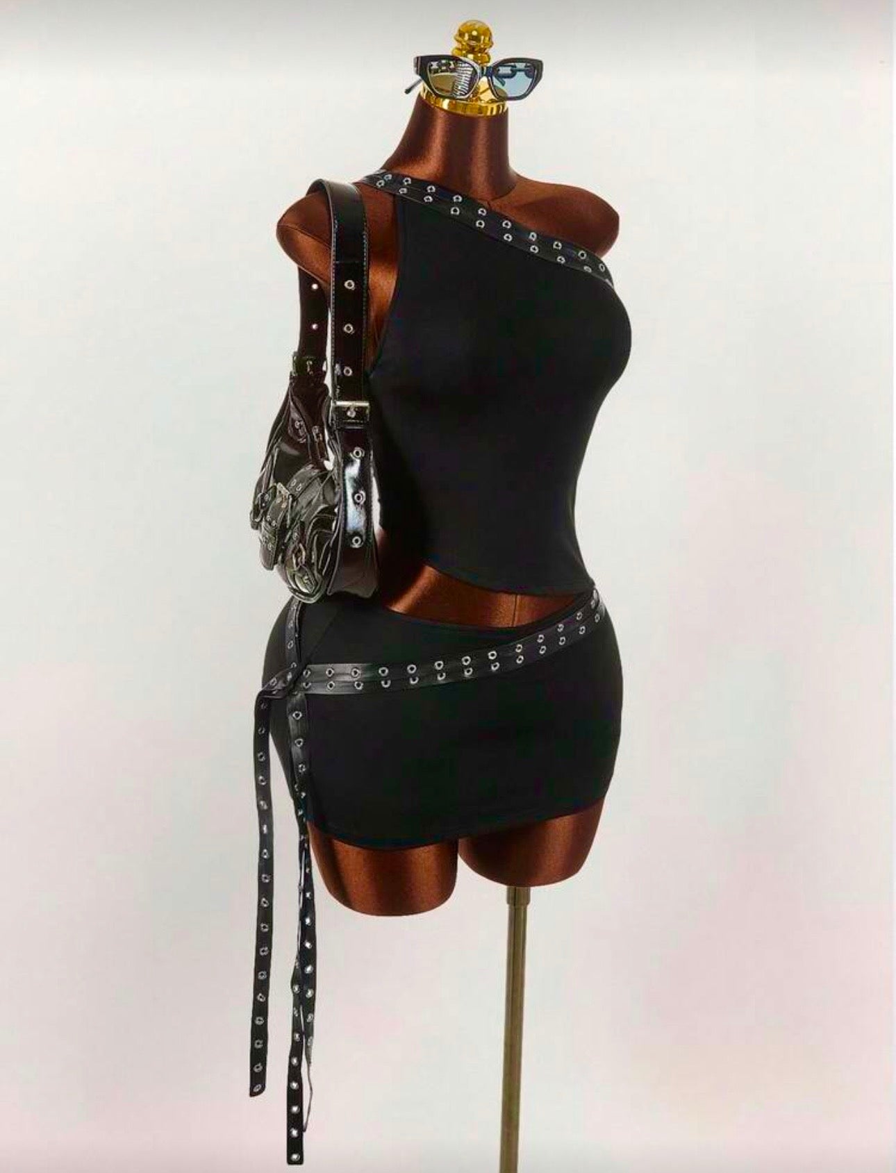 Stud Detail Skirt Set