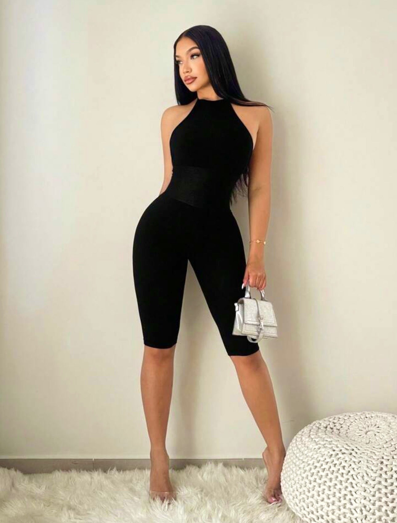 Body Language Halter Capri Jumpsuit