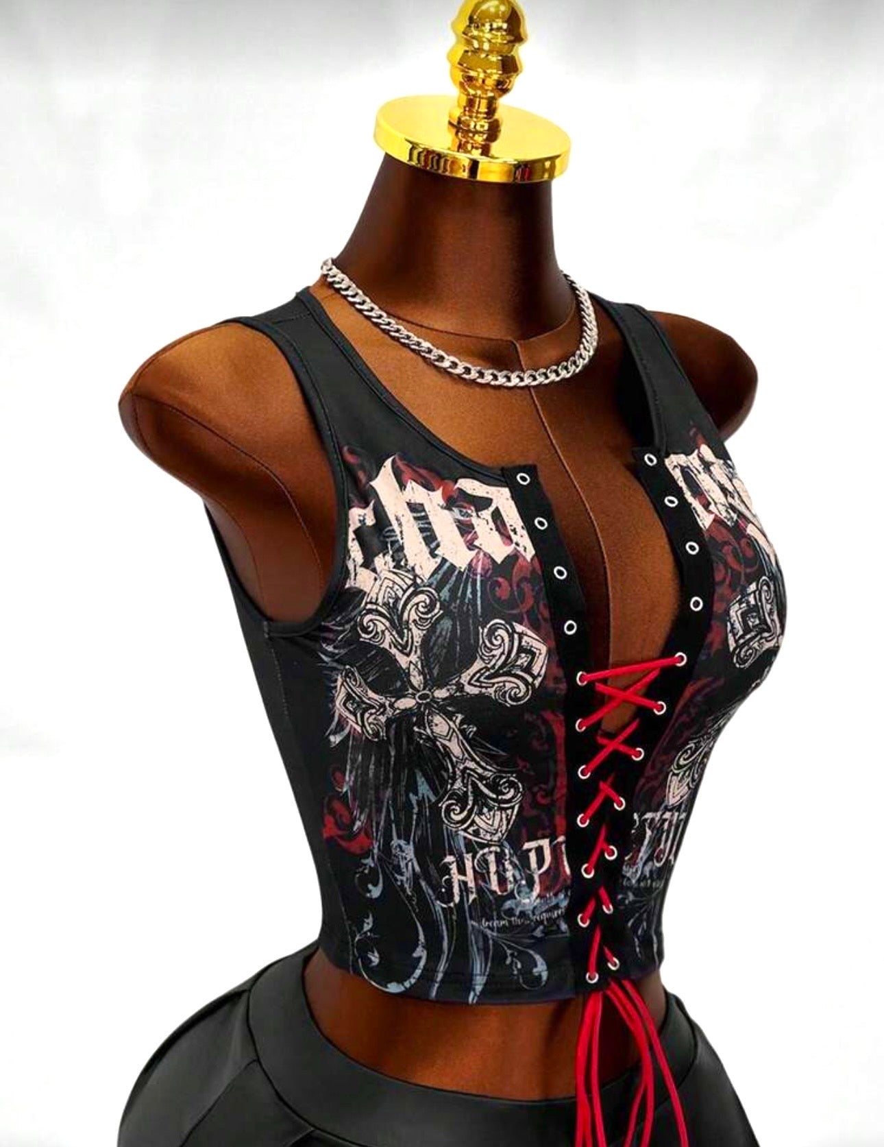 Wild Card Lace-Up Top