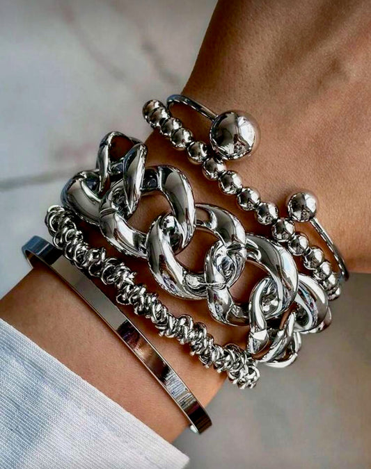 Cuff & Chain Bracelet Set