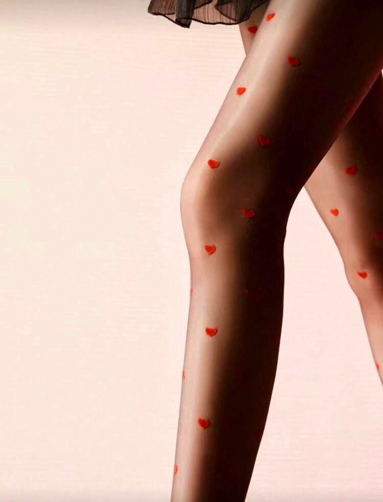 I Heart You Stockings - Black