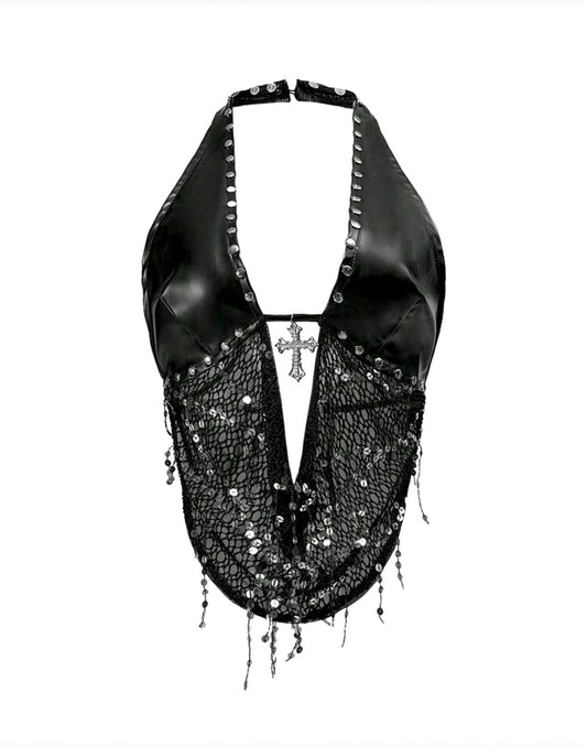 Noir Flame Halter Top