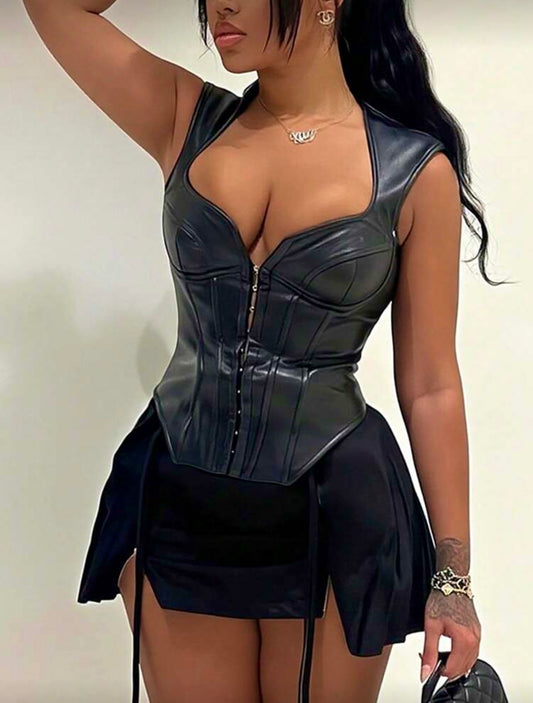 Venus Leather Corset Top