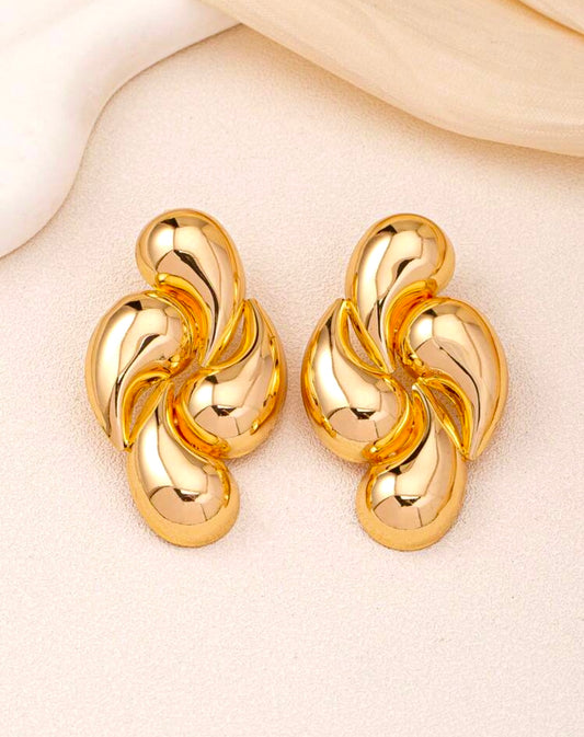 Golden Hourglass Earring